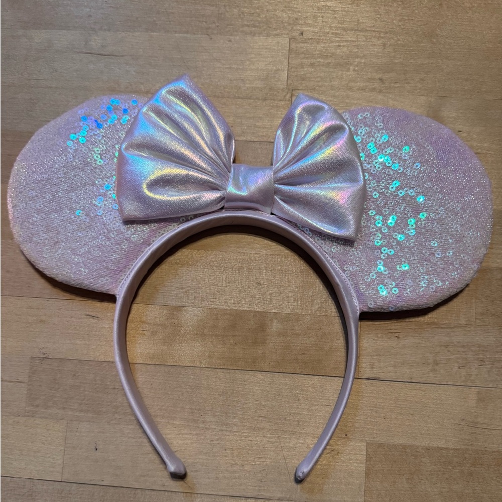 Minnie Mouse Metallic Headband , Pink Holographic